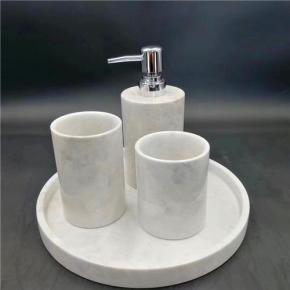Marble Bathroom Accessory Set